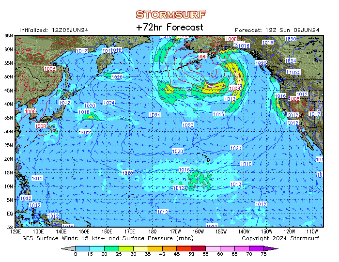 Pacific Ocean Forecast Pressure Chart
