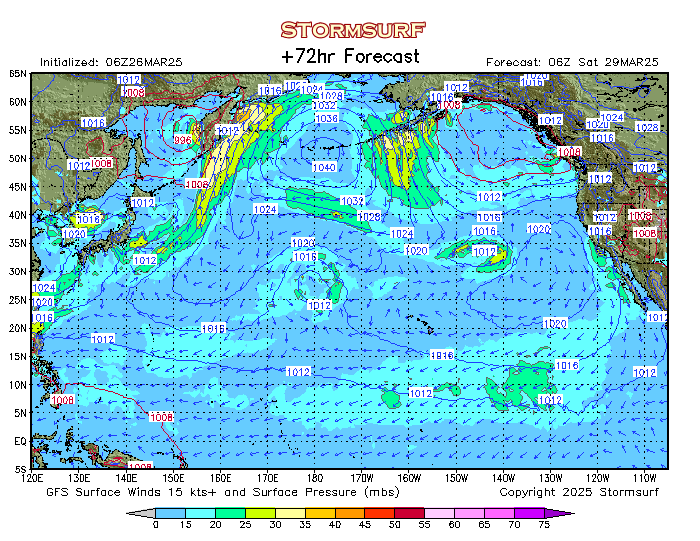 Pacific Ocean Forecast Pressure Chart