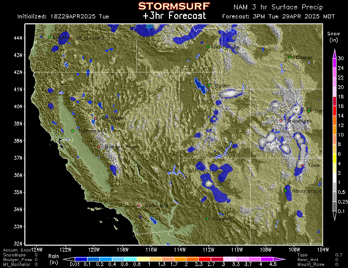 Southwest US Snow Forecast