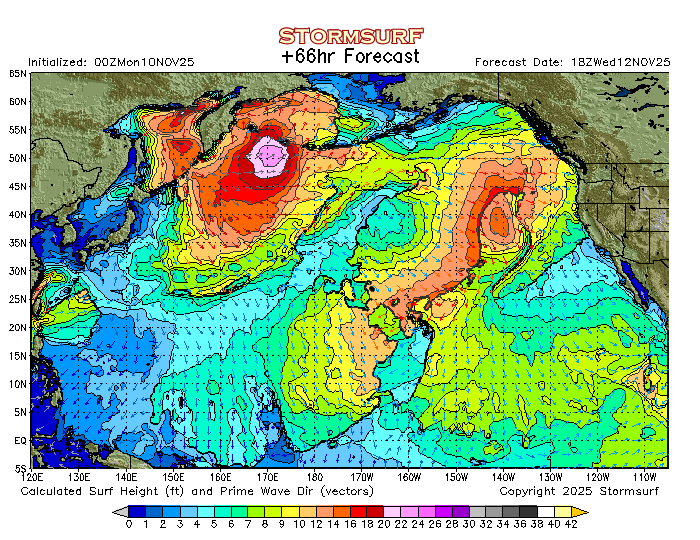 Wave Model North Pacific Surf Height (STORMSURF)